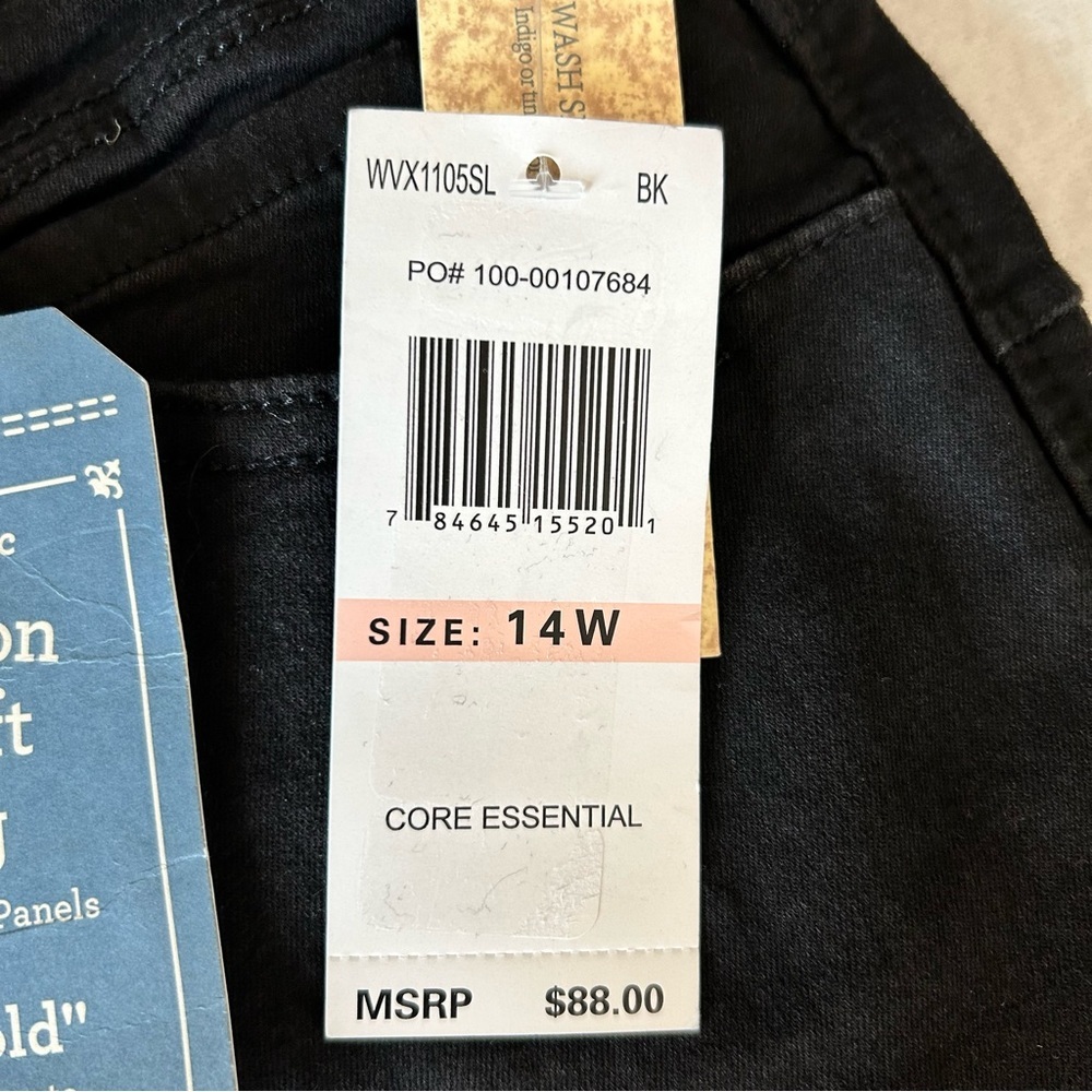 Democracy Jegging Jeans Women's Plus Size 14W Black Denim Stretch Booty Lift - Picture 9 of 11